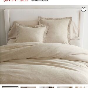 Pottery Barn Belgian flax linen duvet cover